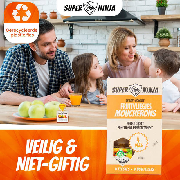 SuperNinja fruitvliegjes vanger - FFN49444 - 4 vallen