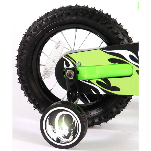 Volare Motorbike Kinderfiets - Jongens - 12 inch - Groen - 95% afgemonteerd