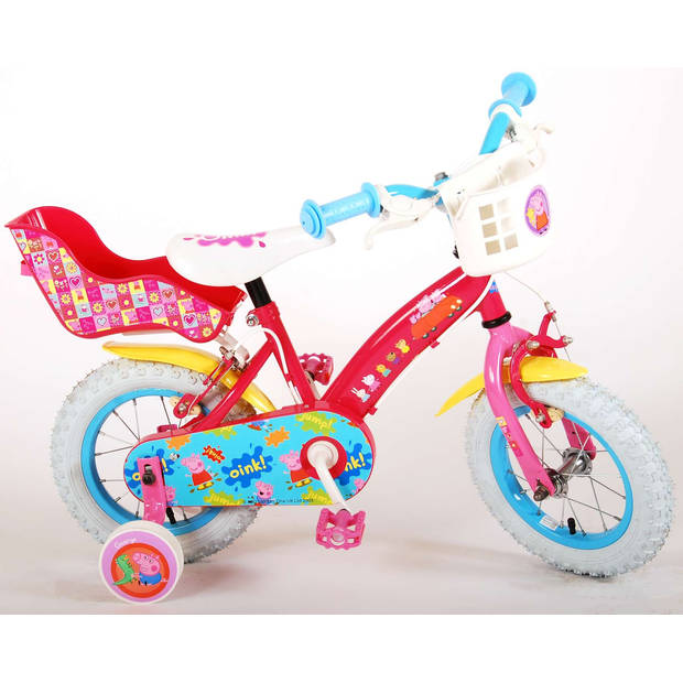 Peppa Pig Kinderfiets - Meisjes - 12 inch - Roze - Twee handremmen