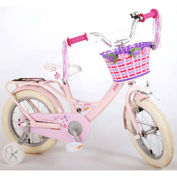 Volare Ashley Kinderfiets - Meisjes - 14 inch - Roze - 95% afgemonteerd