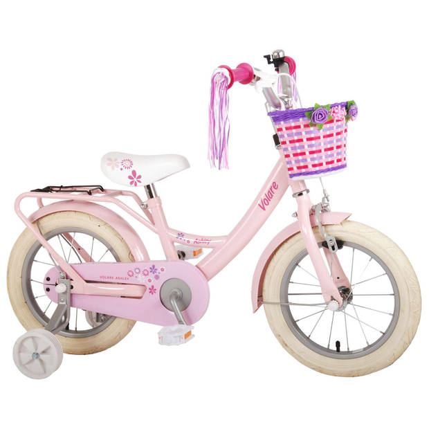 Volare Ashley Kinderfiets - Meisjes - 14 inch - Roze - 95% afgemonteerd