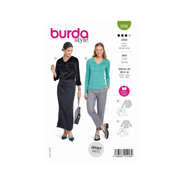 Burda nr.5886 maat 34 - 44