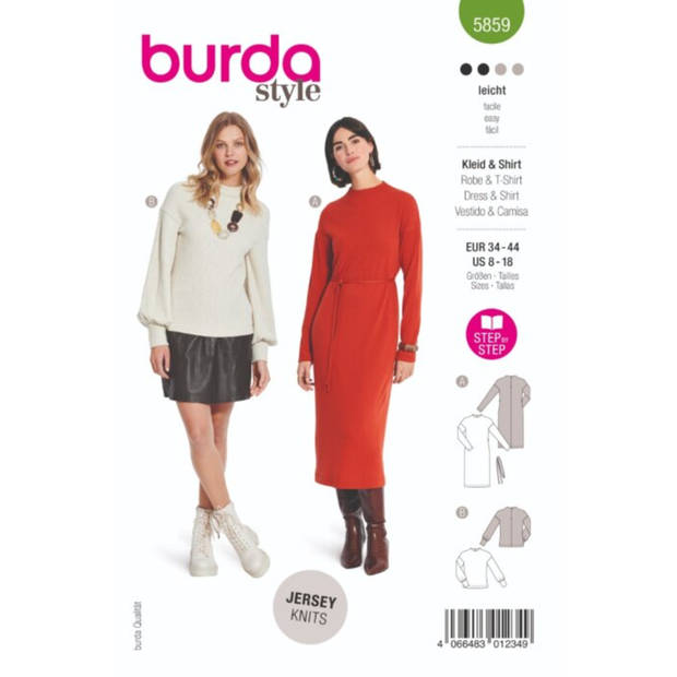 Burda nr.5859 maat 34 - 44