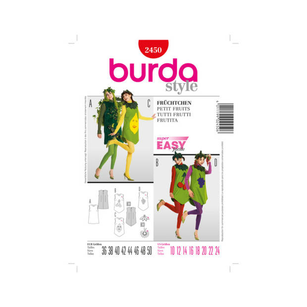 Burda 2450 carnaval mt36-50