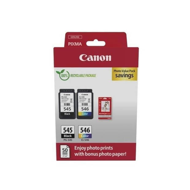 Canon inktcartridge PG-545/CL-546, 180 pagina's, OEM 8287B008, 4 kleuren