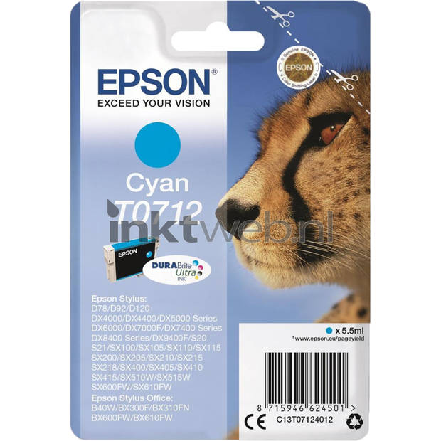 Epson T0712 cyaan cartridge