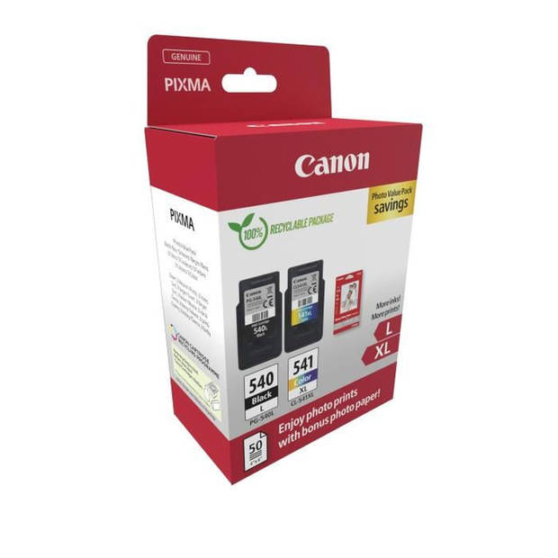 Canon photo value pack 1 x PG-540L + 1 x CL-541XL, 300 - 400, OEM 5224B012, 4 kleuren