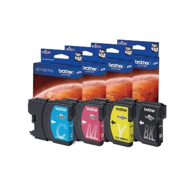 Brother LC-1100HY Multipack zwart en kleur cartridge