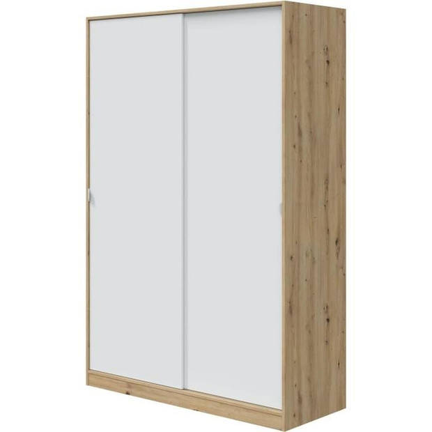 TOP kledingkast - Eiken decor - 2 schuifdeuren - L200 x H120 x D50 cm