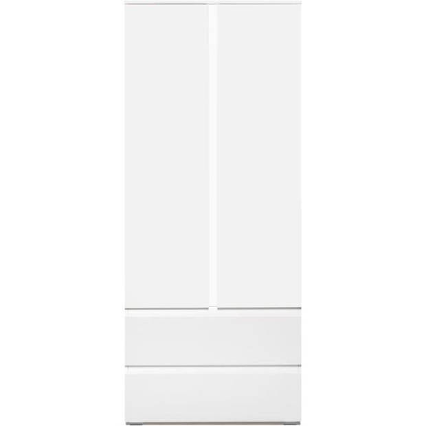 IMAGE7 kast - 2 deuren + 2 laden - Mat Wit - L80 x H191 x D40 cm