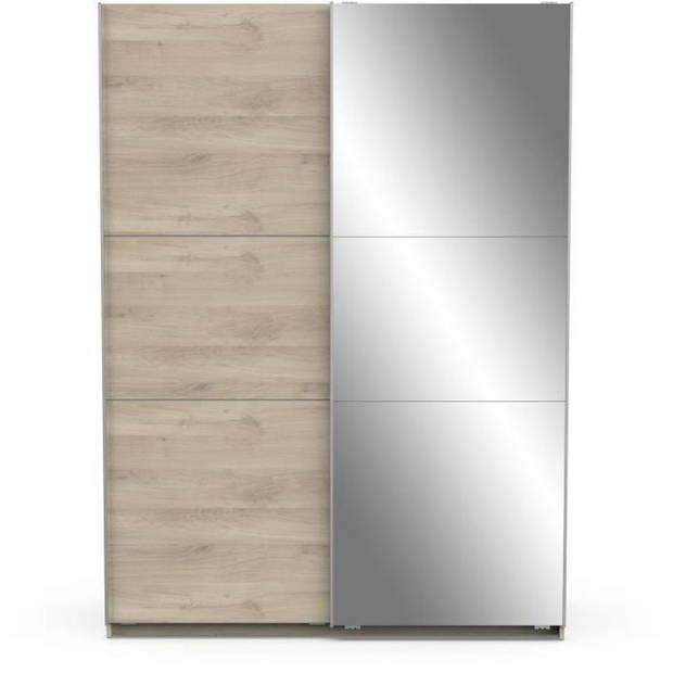 GHOST kledingkast - Kronberg eiken decor - 2 schuifdeuren + spiegel - L.148 x D.59,8 x H.203 cm - DEMEYERE
