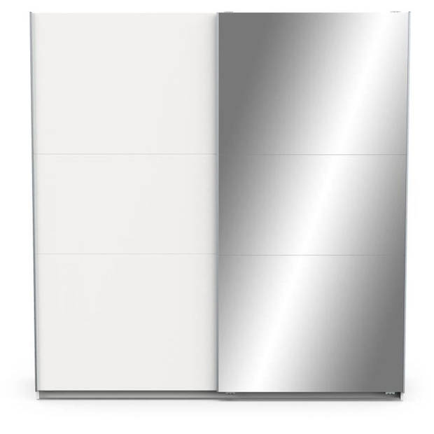 GHOST kledingkast - Matwit decor - 2 schuifdeuren + spiegel - L.194,5 x D.59,9 x H.203 cm - DEMEYERE