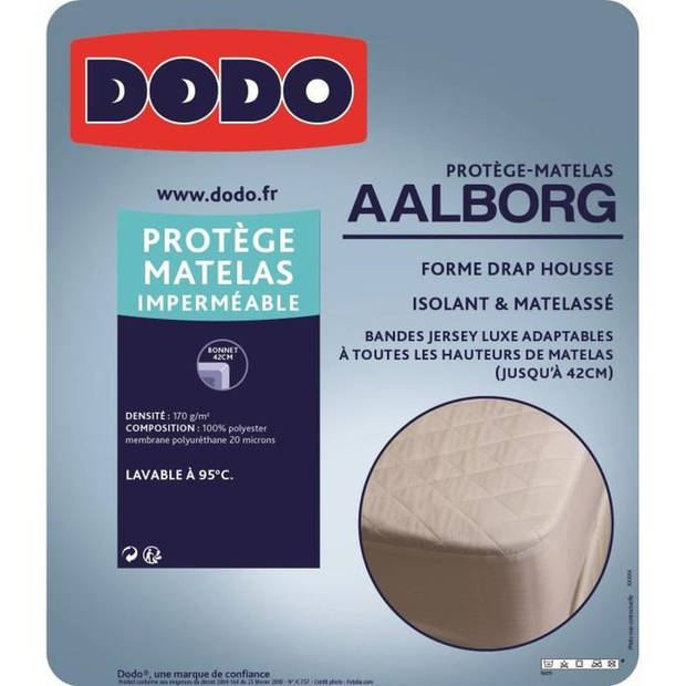 DODO Protege-matras Aalborg - Gewatteerd en waterdicht - 140x190 cm