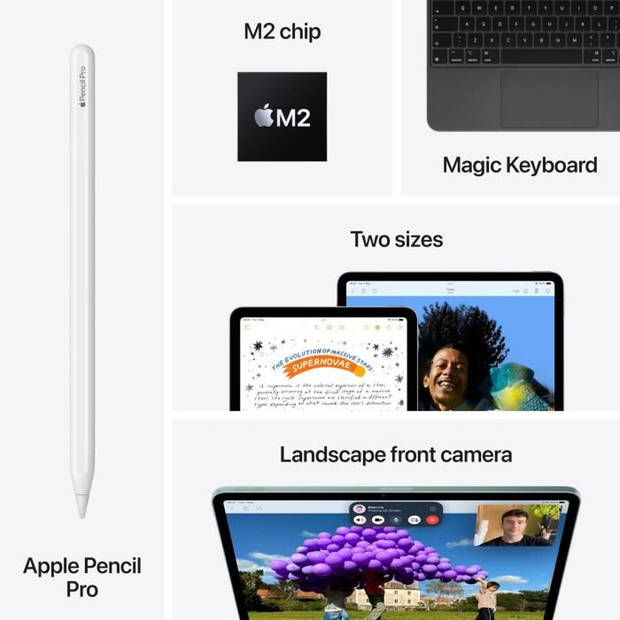 Apple - iPad Air (2024) - 13 - WiFi - 512 GB - Paars