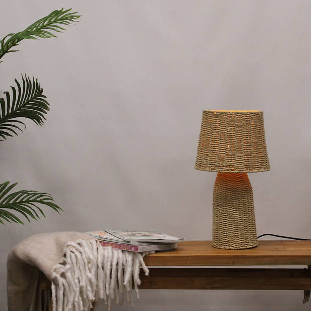 DKNC - Floor lamp paper rope 28x28x51cm - Natuurlijk