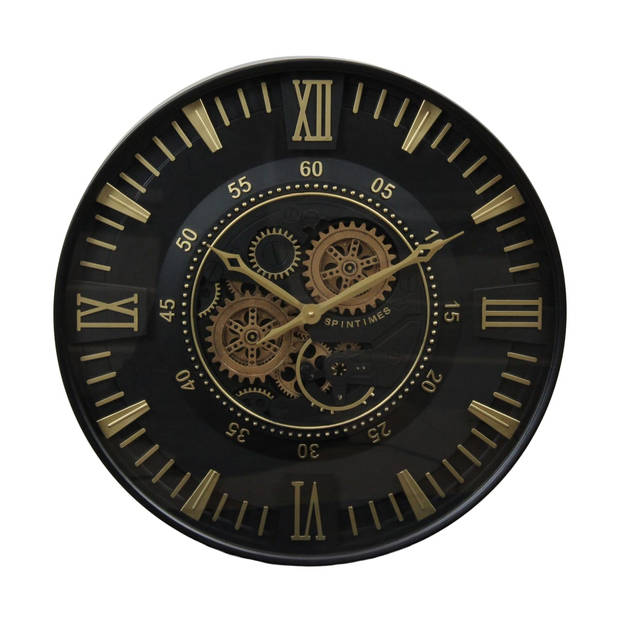 DKNC - Clock metal 60x8x60cm - Zwart