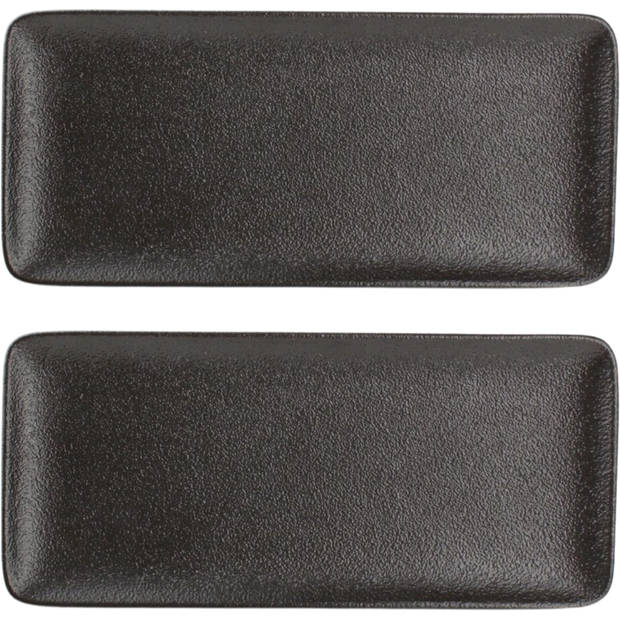 Fine2Dine Bord Dusk Zwart 22 x 10 cm - 2 stuks