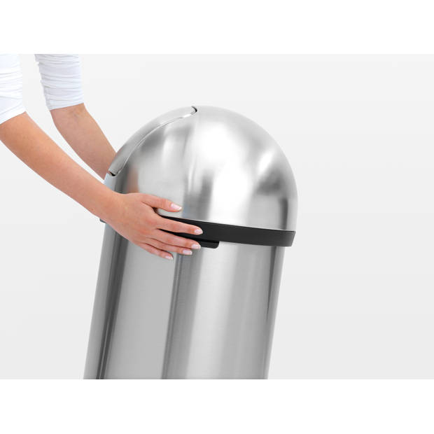 Push Bin afvalemmer, 60 liter - Matt Steel