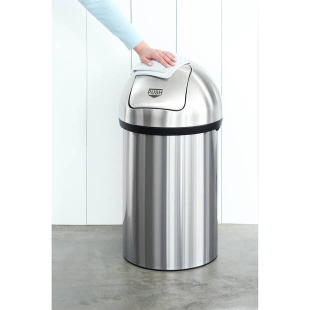 Push Bin afvalemmer, 60 liter - Matt Steel