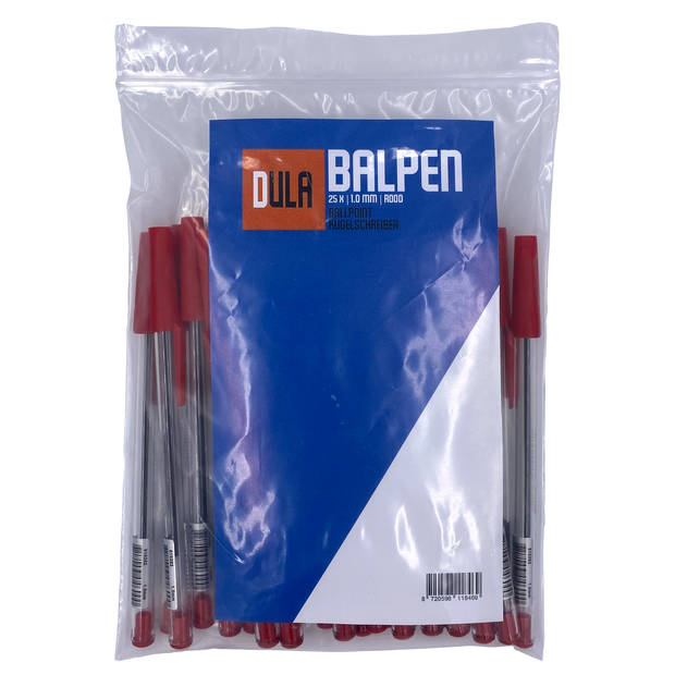 DULA Balpen Rood - 25 stuks