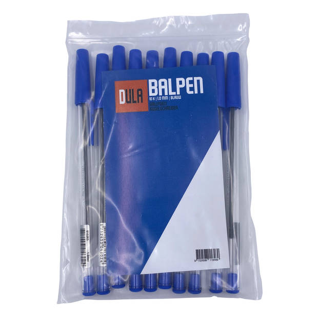 DULA Balpen Blauw - 10 stuks