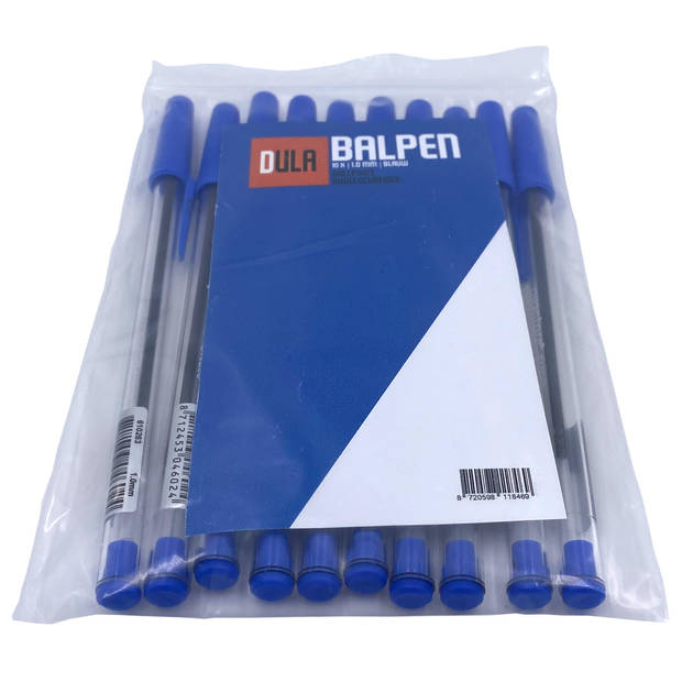 DULA Balpen Blauw - 10 stuks