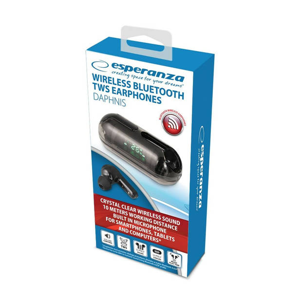 In-ear Bluetooth Hoofdtelefoon Esperanza EH239K Zwart