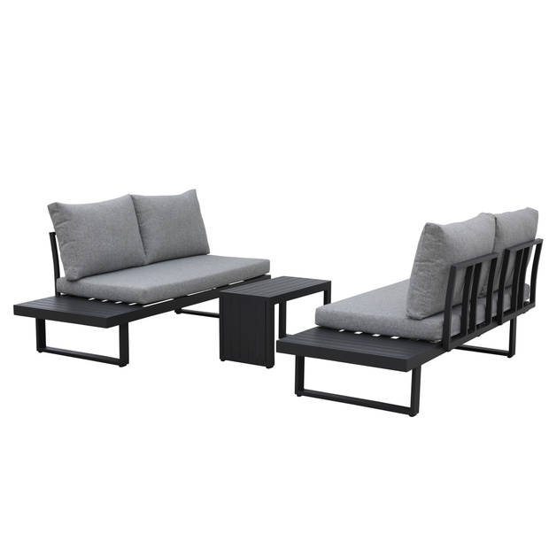 Sens-Line - Delphi Loungeset - 175x78x70cm - Antraciet