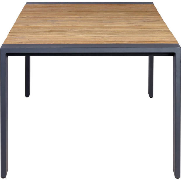 Sens-Line - Kingston teakhout - Tuintafel - 180 cm - Zwart/ Bruin