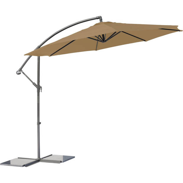 SenS-Line - Menorca Parasol Taupe Ø300 Cm - Grijs