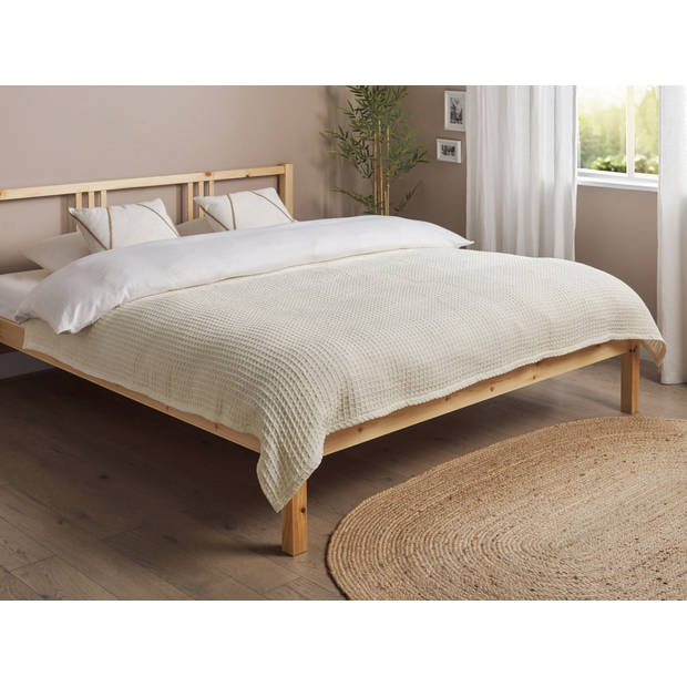 Beliani CHAGYL - Sprei-Beige-Katoen