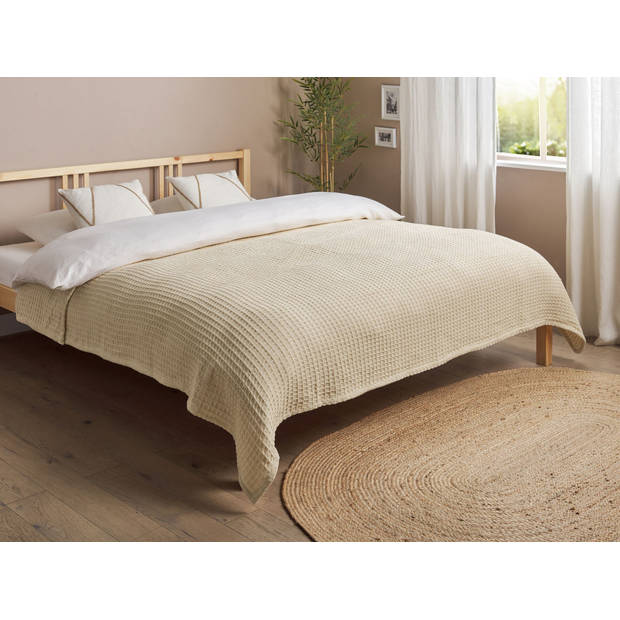 Beliani CHAGYL - Sprei-Beige-Katoen