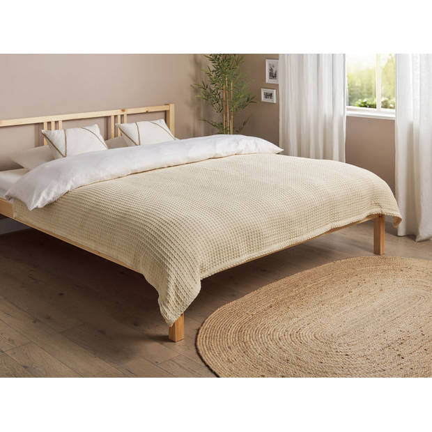 Beliani CHAGYL - Sprei-Beige-Katoen