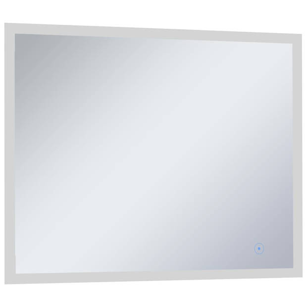 vidaXL Badkamerspiegel LED met aanraaksensor 80x60 cm