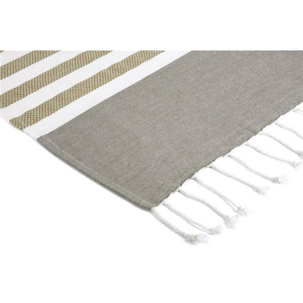 Walra Fouta Sunshade Happiness - 100x180 - 100% Katoen - Legergroen