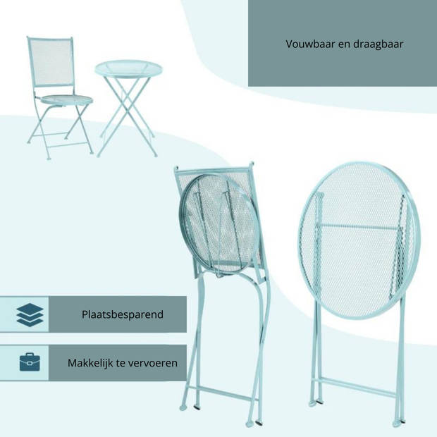 Tuinset - Bistroset - Tuinmeubelen - Tuinmeubels - Balkonset - Tuintafel - Tuinstoelen - Metaal