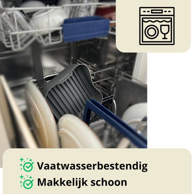 Keukenvriend XXL Airfryer siliconen mand vierkant 20,5 cm