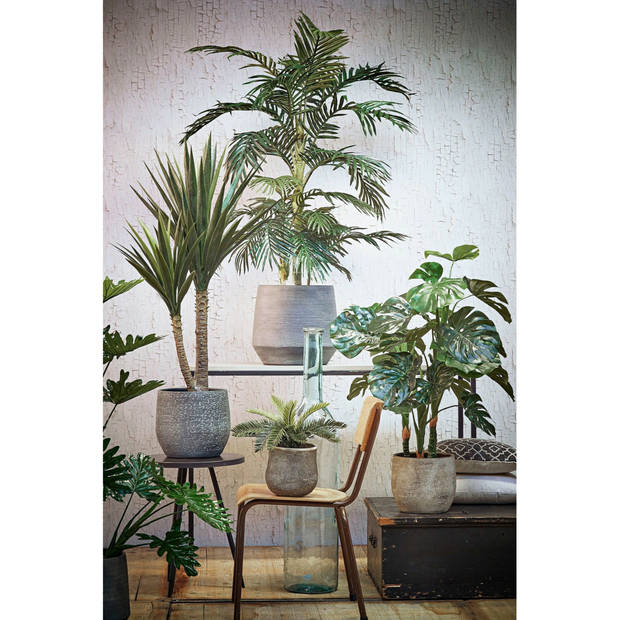 Mica Decorations grote Palm kunstplant - groen - H150 x D90 cm - Kunstplanten