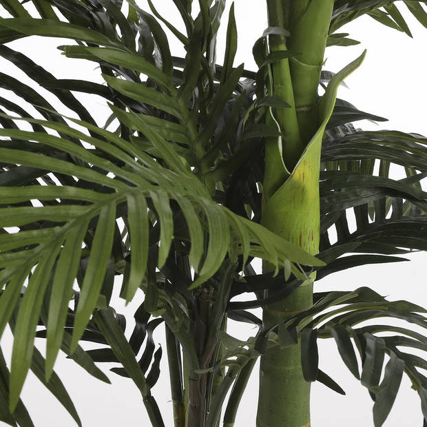 Mica Decorations grote Palm kunstplant - groen - H150 x D90 cm - Kunstplanten