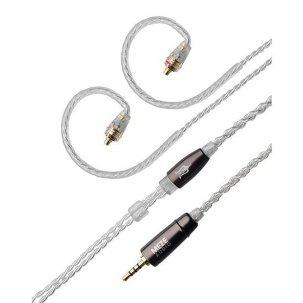 Meze Rai Series MMCX Zilver vergulde upgrade-kabel 2.5, 3.5, 4.4mm