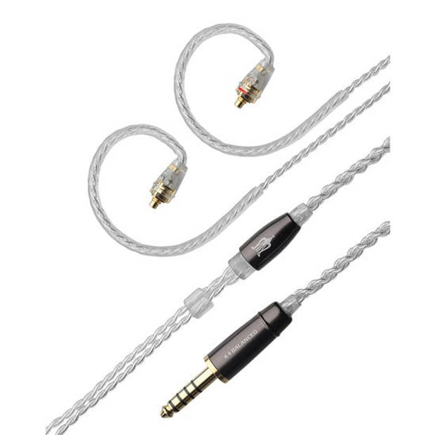 Meze Rai Series MMCX Zilver vergulde upgrade-kabel 2.5, 3.5, 4.4mm