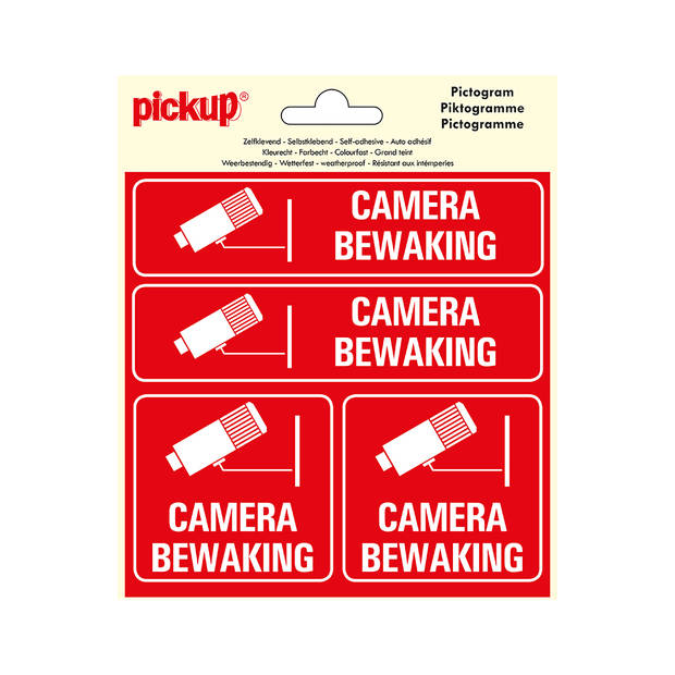 Pickup - Pictogram 15x15cm 4 op 1 Camerabewaking