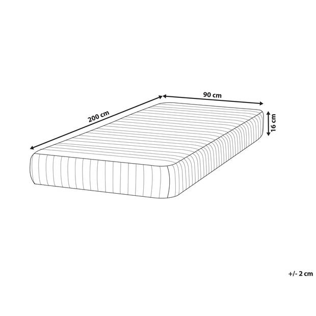 Beliani MISTY - Matras-Wit-Pocketveren