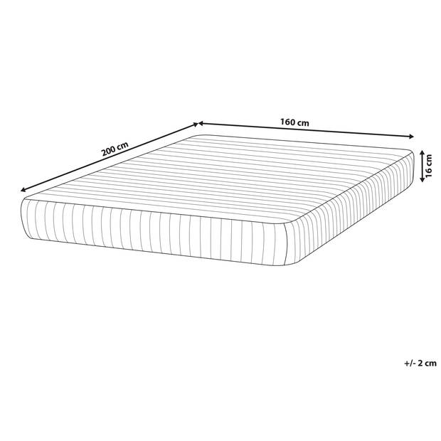 Beliani MISTY - Matras-Wit-Pocketveren