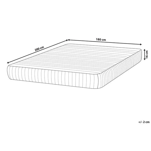 Beliani MISTY - Matras-Wit-Pocketveren