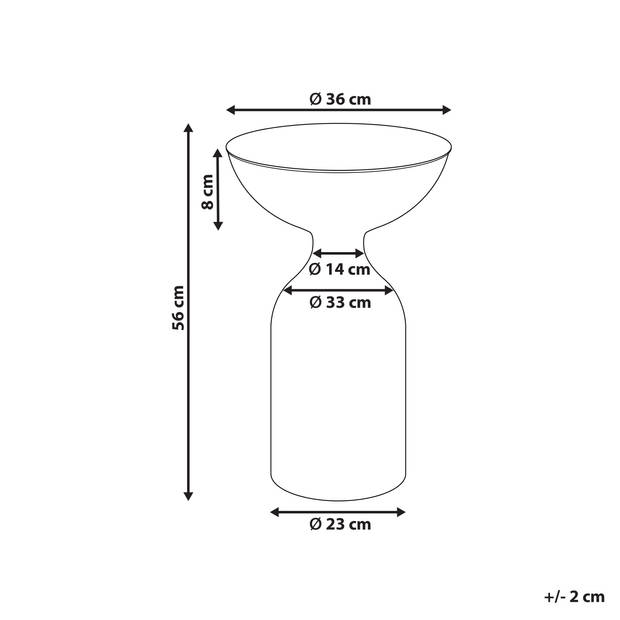 Beliani COTA - Bijzettafel-Zwart-IJzer