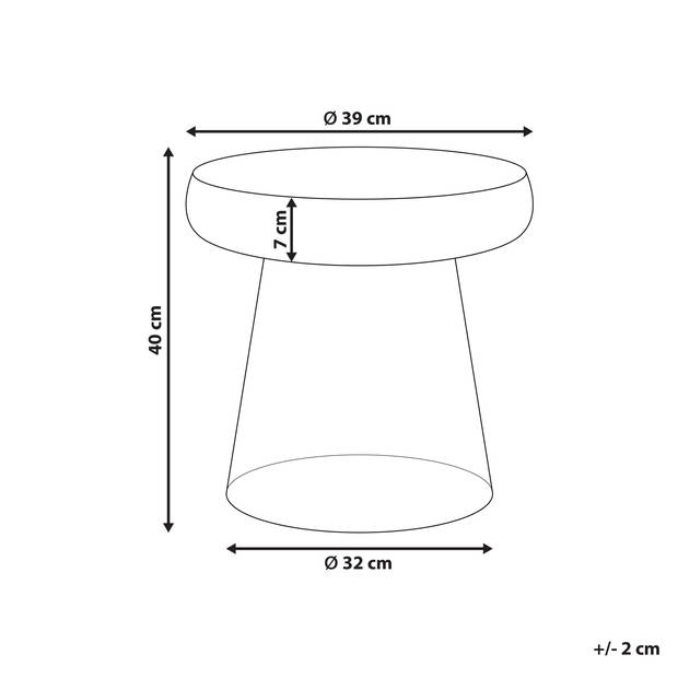 Beliani CALDERA - Bijzettafel-Bruin-Glas