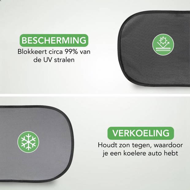 Travelhawk Zonnescherm Auto Baby - 2 Stuks - Zonwering Auto - UV Protectie voor Baby en Kind - Zonwering Zijruiten - Zel