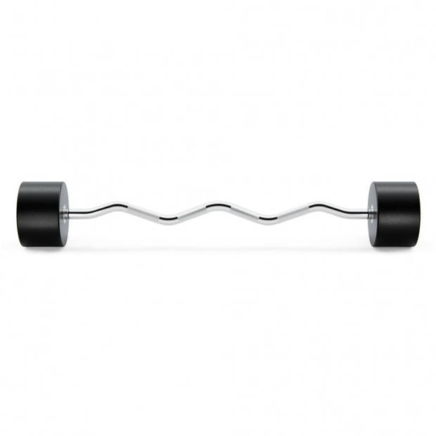 TRYM Halterstang - Vaste Halter - Curlbar - EZ-curl - Gietijzer - CPU - 45 kg