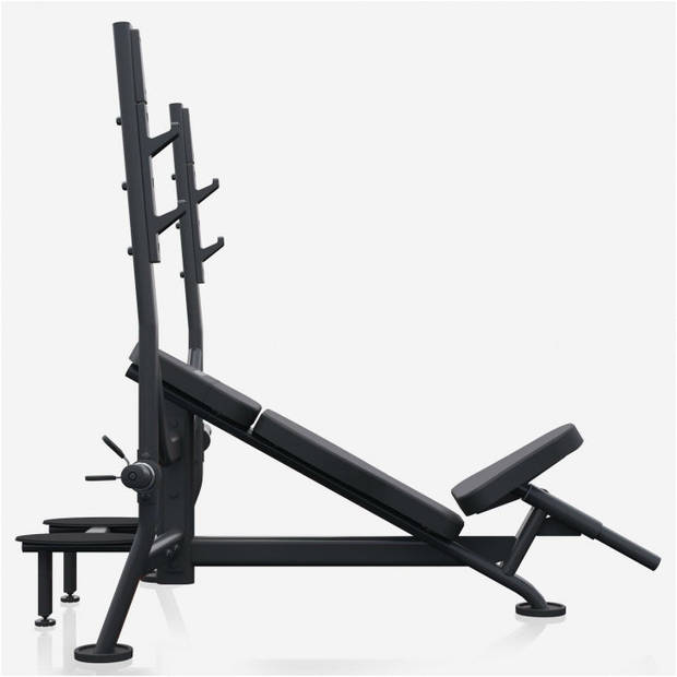 MAXXUS Incline halterbank PRO - Fitnessbank met Rack - Belastbaar tot 285 kg - Zwart